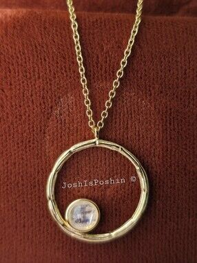 Natural Moonstone Pendant Necklace In sterling silver